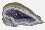 Purple Amethyst Geode With Polished Face - Uruguay #152438-2
